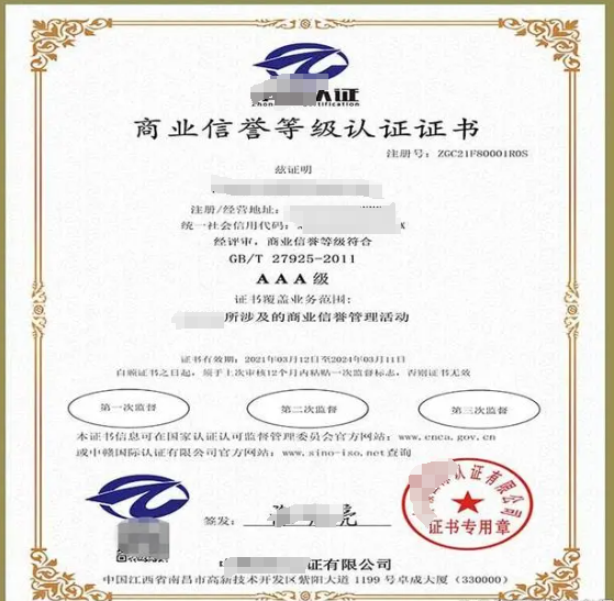 商業信譽等級認證-海南許可資質錢生錢財務咨詢